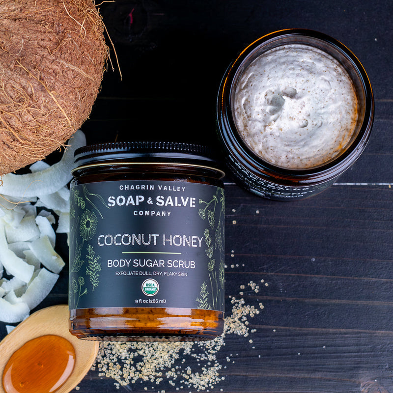 Body Scrub: Coconut & Honey Body Sugar Scrub